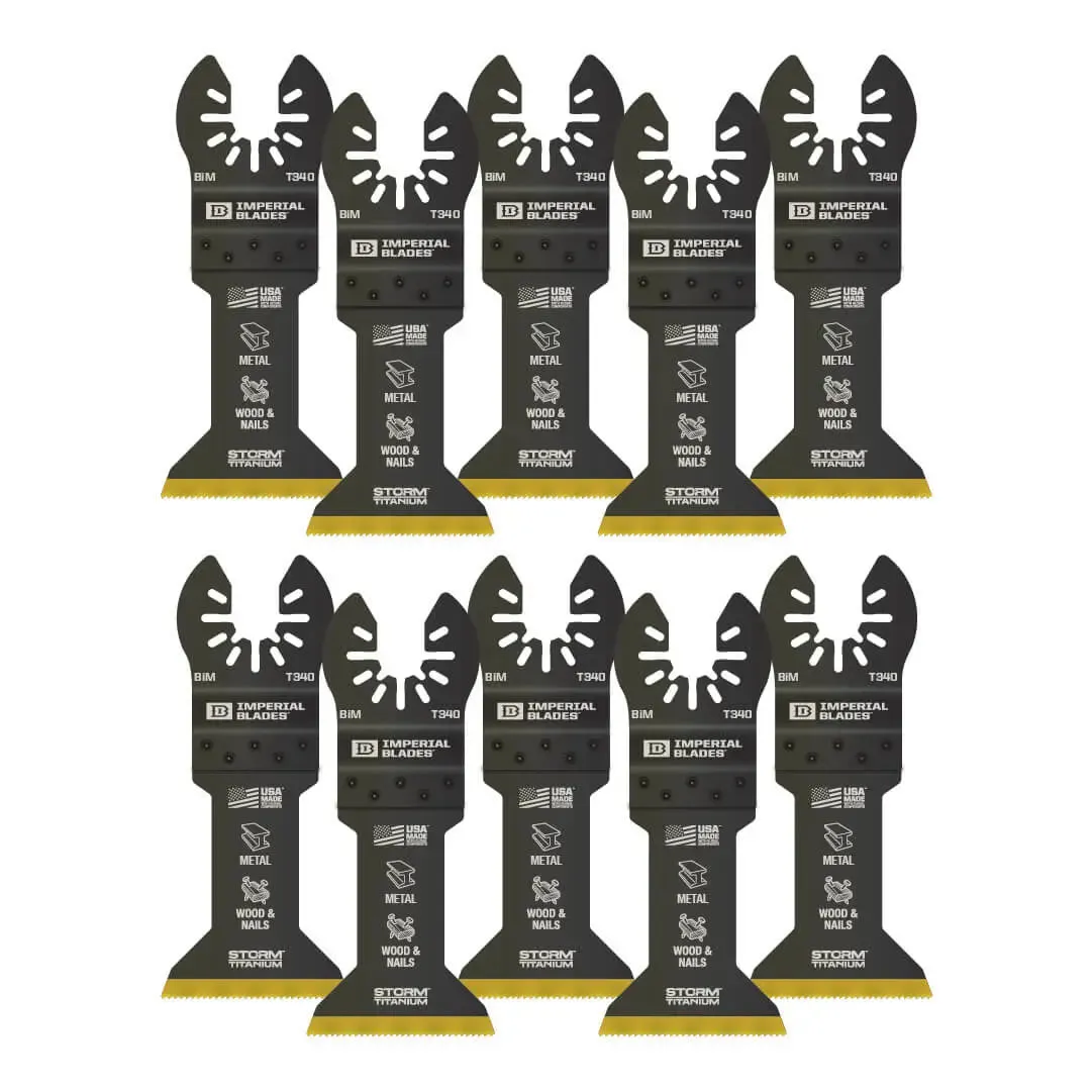 Milwaukee IBOAT340-10 - Imperial Blades IBOAT340-10 One Fit™ 1-3/4" Storm Titanium Metal Blade, 10PC