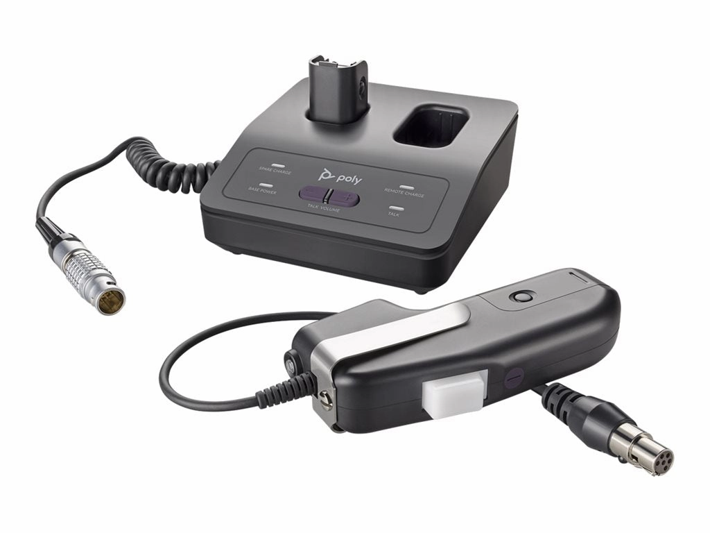 Poly CA22CD-DC - Cordless PTT (push-to-talk) headset adapter - DECT 6.0, 1920-1930 MHz, PJ-7 8K772AA#ABA