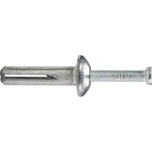 Powers 02826  -  MUSHROOM HEAD ZAMAC NAILIN- CARBON STEEL NAIL; 1/4 x 2" - 100pcs