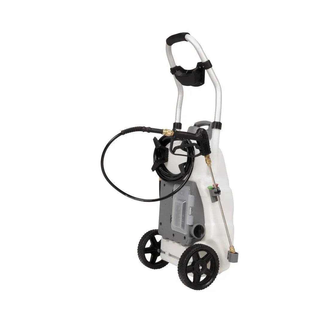 [REFURBISHED] Concrete  Monsoon 2.5 5-Position Variable Pressure Battery Rolling Sprayer (9-Gallon)