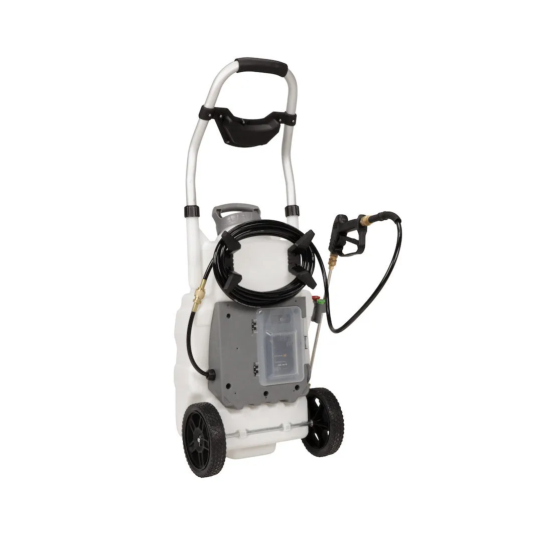[REFURBISHED] Concrete  Monsoon 2.5 5-Position Variable Pressure Battery Rolling Sprayer (9-Gallon)