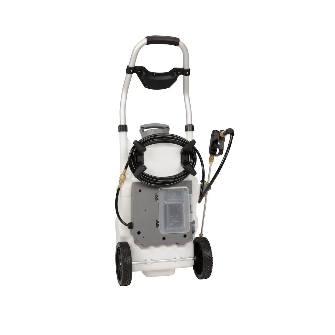 [REFURBISHED] Concrete  Monsoon 2.5 5-Position Variable Pressure Battery Rolling Sprayer (9-Gallon)