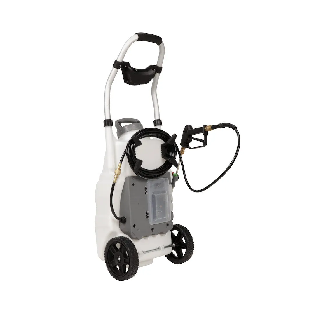 [REFURBISHED] Concrete  Monsoon 2.5 5-Position Variable Pressure Battery Rolling Sprayer (9-Gallon)