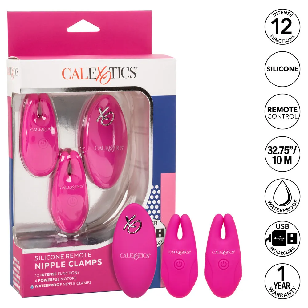 Silicone Remote Control Vibrating Nipple Clamps