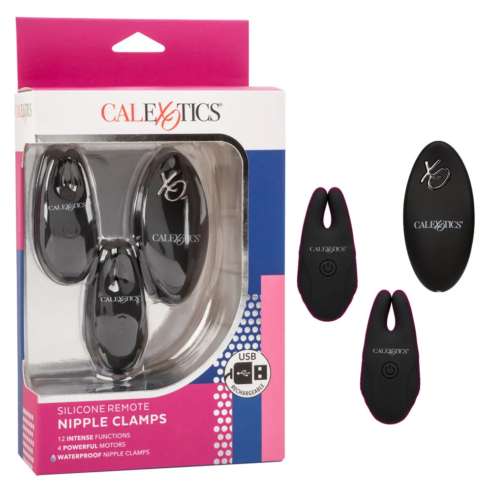 Silicone Remote Control Vibrating Nipple Clamps
