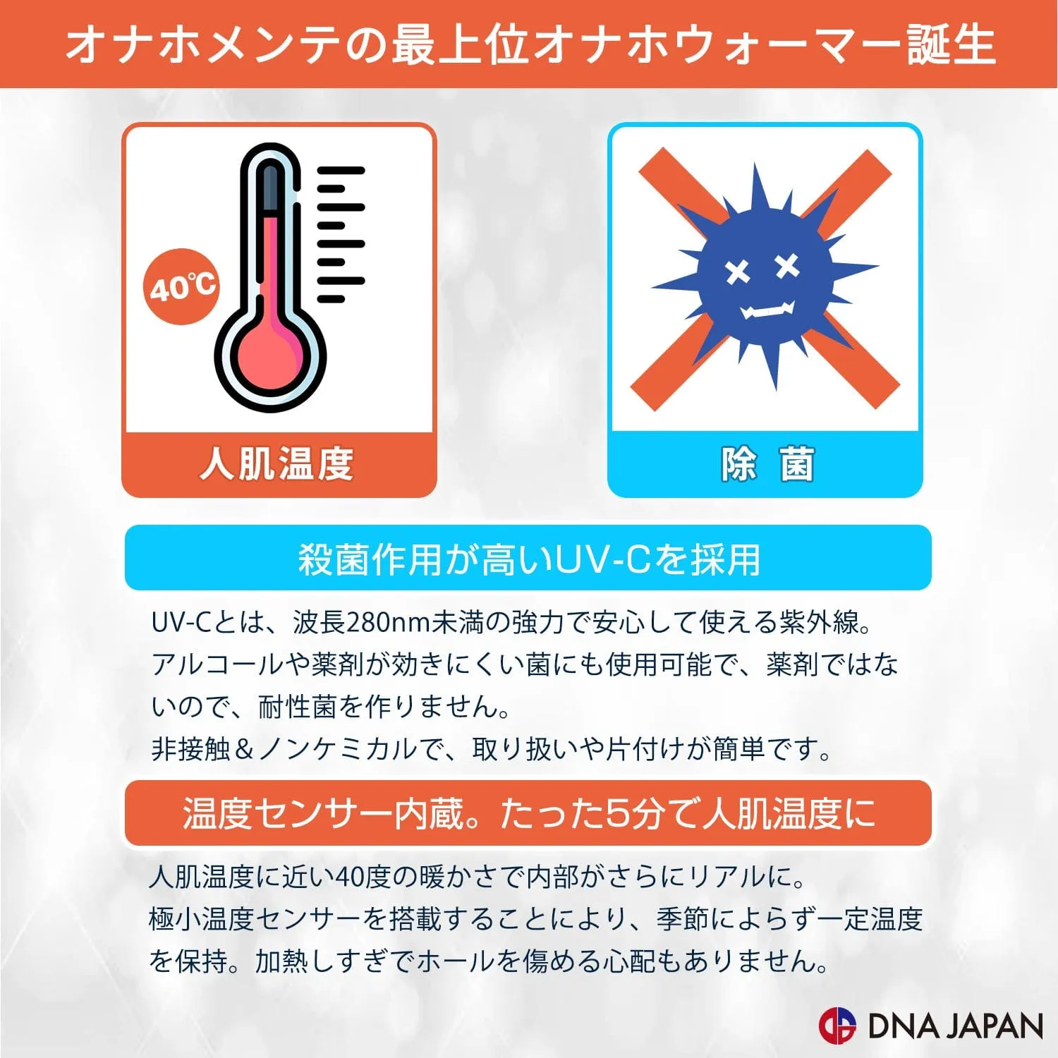 SSI Japan - UVC Masturbator USB Rechargeable Onahole Warmer with Stand