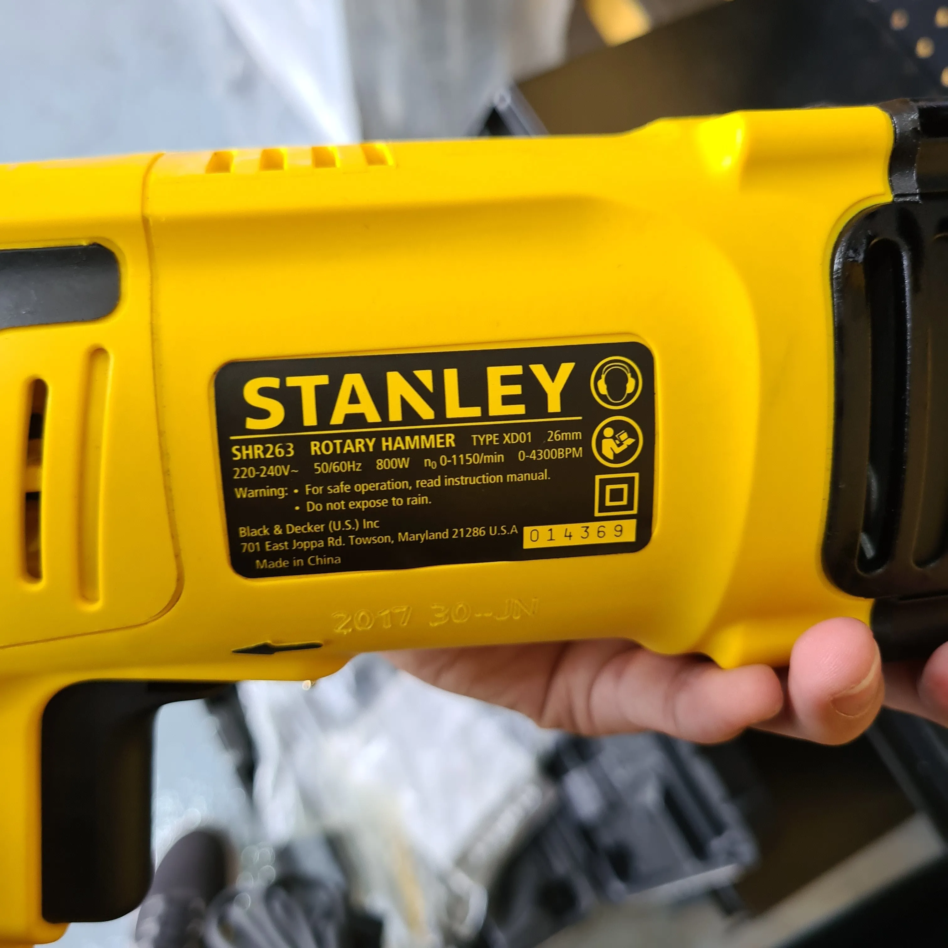 Stanley 26mm (1") SDS Plus 3 Mode Rotary Hammer | Model : SHR263KA-XD