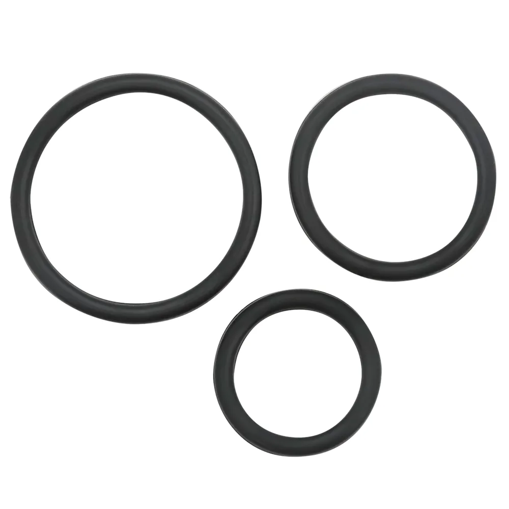Trio Silicone Cock Ring Set - Erection Stacking Kit