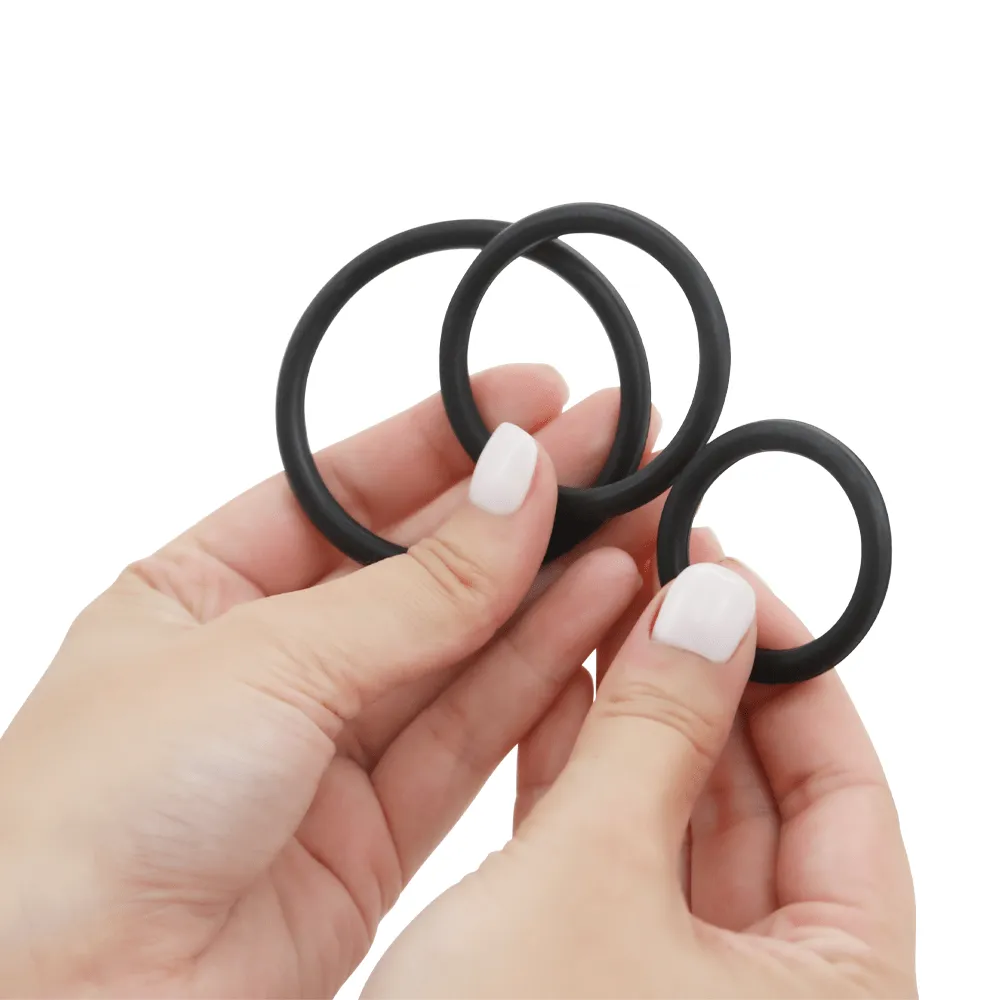 Trio Silicone Cock Ring Set - Erection Stacking Kit